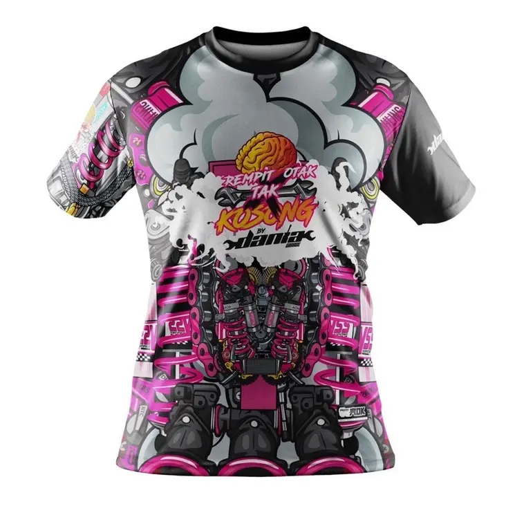 BAJU Jersey DANIAGARAGE REMPIT OTAK TAK KOSONG Men T Shirt Oversize Quickly Drying Couple Outfit Shirt