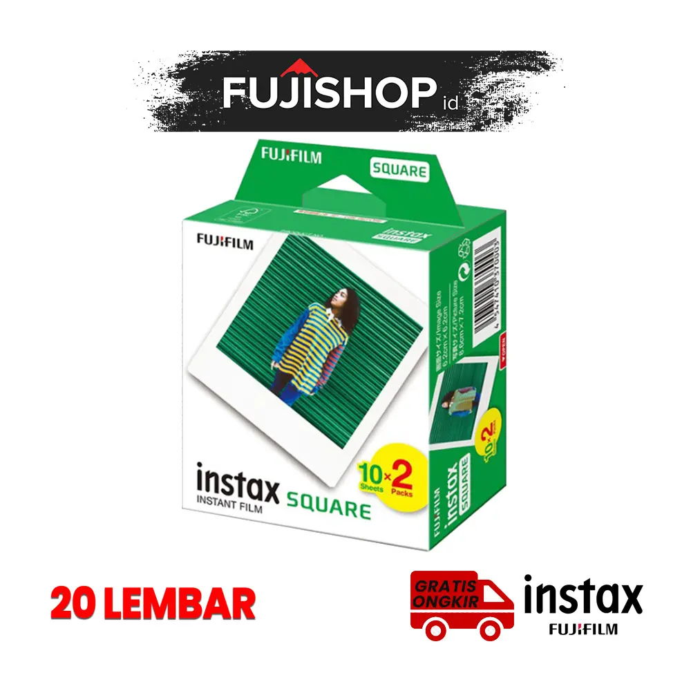 Fujifilm Instax Square Film Plain Twin pack 10x2 Camera Accessories