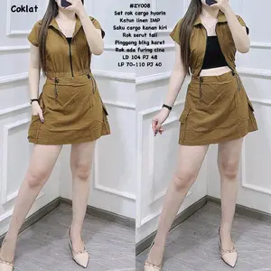BELIEVE-NEW STELAN ROK CARGO KATUN LINEN IMPOR LD 104 VS-ZY008/STELAN WANITA CARGO/STELAN WANITA KEKINIAN VIRAL
