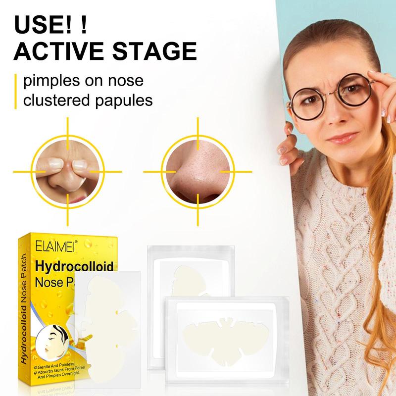 Hydrocolloid Nose Patch, 12pcs/box Oil-control Deep Cleansing Nose Patch, Facial Skin Care Products for Women & Men 6