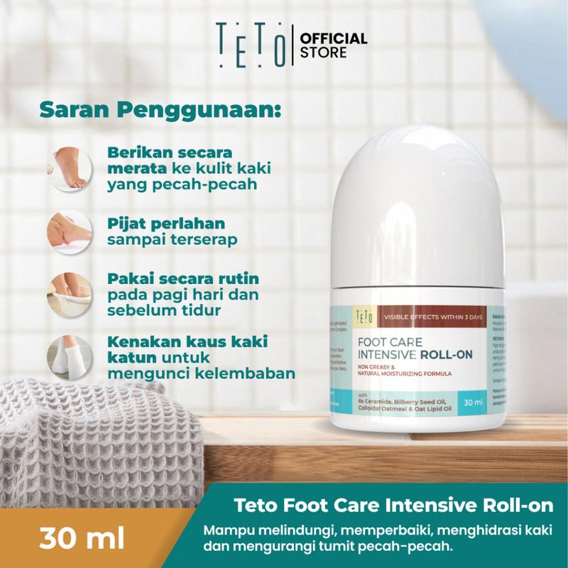 TeTo Foot Care Intensive Roll On 30ml - Perawatan Kaki Terbaik Kering Hand Tangan 4