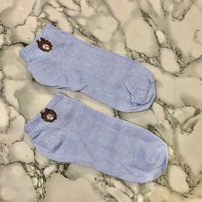 kaus kaki pendek // kaus kaki mata kaki Katun Wanita Panjang Motif Semata Dewasa Hitam 5