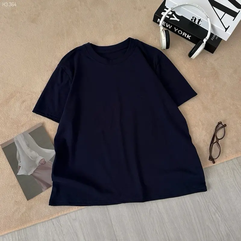 Áo thun trơn basic nhiều màu, áo thun unisex ngắn tay cotton phong cách đơn giản Salavi H3 364 7