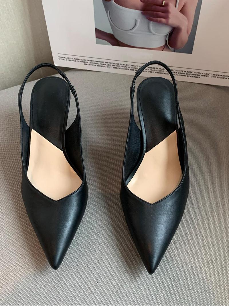 Product Introduction of Women's Solid Color Heels, Elegant Pointed Toe High Heels for Party, Daily Clothing Decor, Shoes for Women, Footwear 5