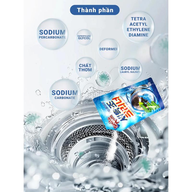 Bột tẩy rửa vệ sinh lồng máy giặt Smile Mom 450g 3