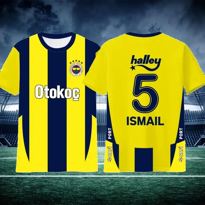 Áo Thi Đấu Fenerbahce, Dòng Bóng Đá Phổ Biến Mới Nhất, Bộ Sưu Tập 24 / 25, Cùng Áo Phông, Thích Hợp Cho Mùa Hè, Áo Phông Cổ Thuyền Nam Và Bé Trai