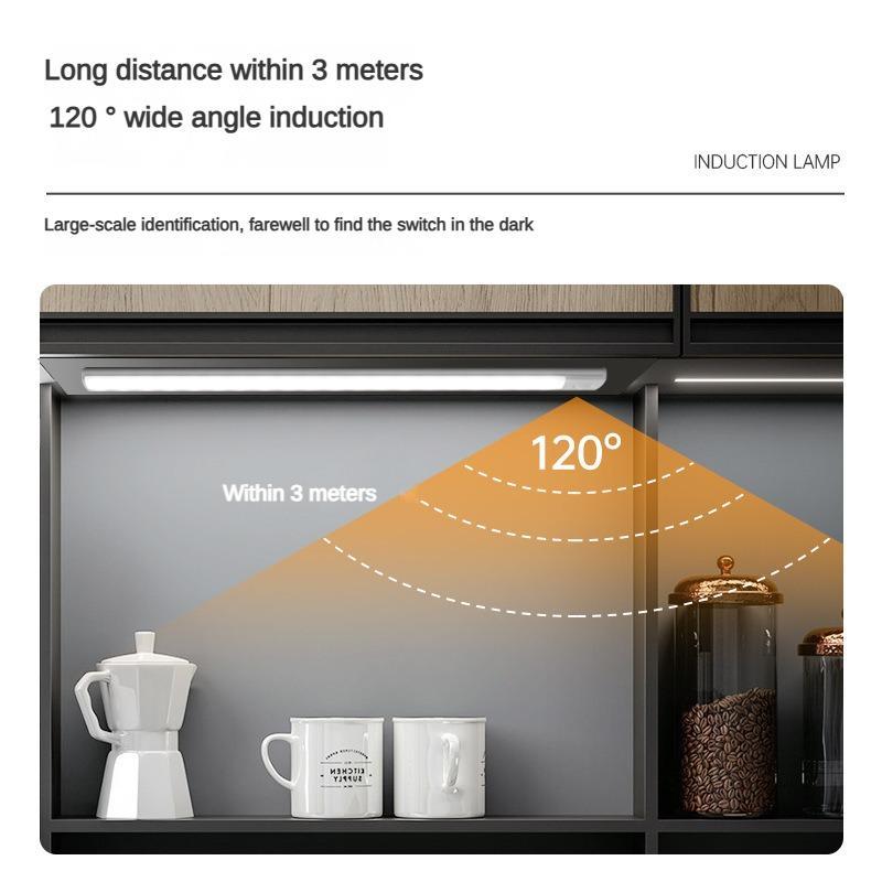 Product Introduction of Ultra-thin Smart Sensor LED Light, USB Rechargeable Magnetic Strip LED Light, Portable LED Light for Closet, Cabinet, Hallway 3