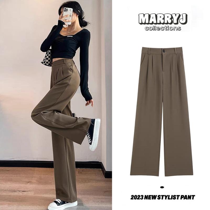  Quần Âu Nữ Lưng Chun Vải Viltex 2023 Tôn Dáng Pants 3 Màu Đen Nâu Be Women Ong 