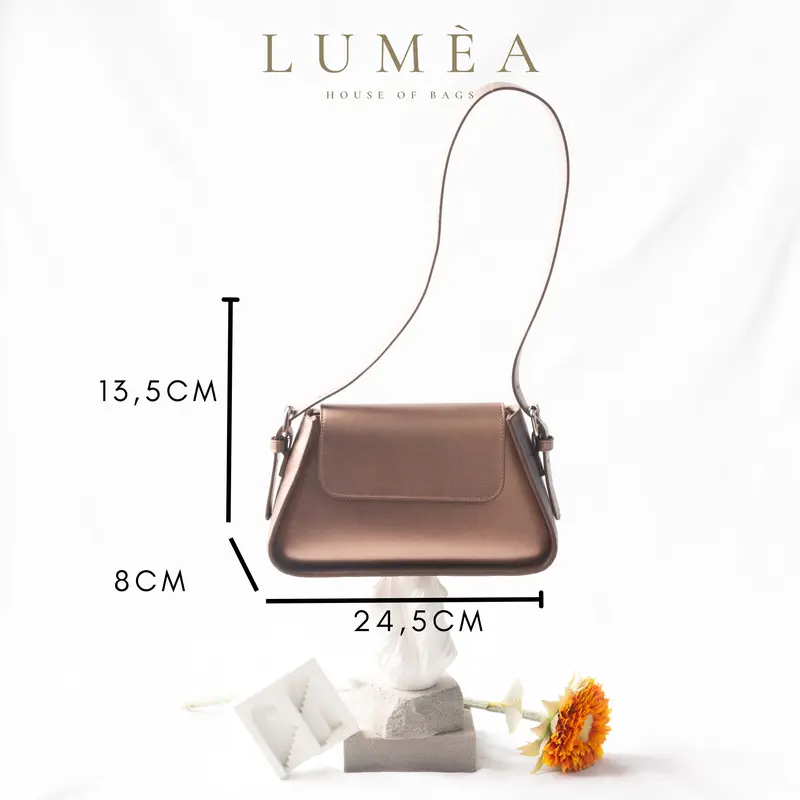 Lumea House Of Bags - Tas Wanita Zaheera Shoulder Bags Polos Metalic Selempang bahu Elegant Premnium Quality 6