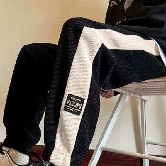 Quần Jogger Nỉ Nhung Tăm Siêu Dày Mềm Mịn, Quần Ống Rộng Nam Nữ Unisex Ulzzang NT 1