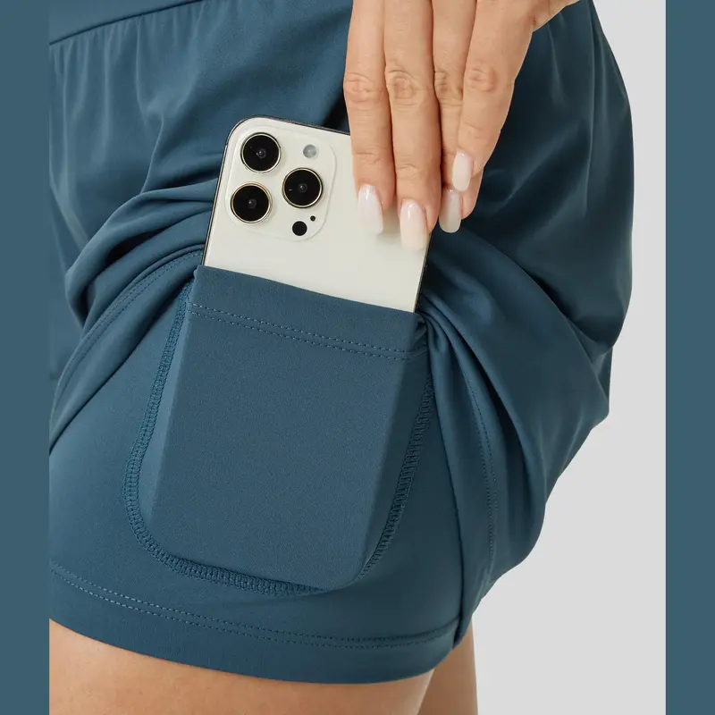 Halara Super High Waisted Back Pocket & Side Hidden Pocket 2-in-1 Yoga/Running/Cycling Shorts 5''-Longer Length, Stretchy Comfortable Fit for Gym and Casual Activities #DealDrops #Summer 4