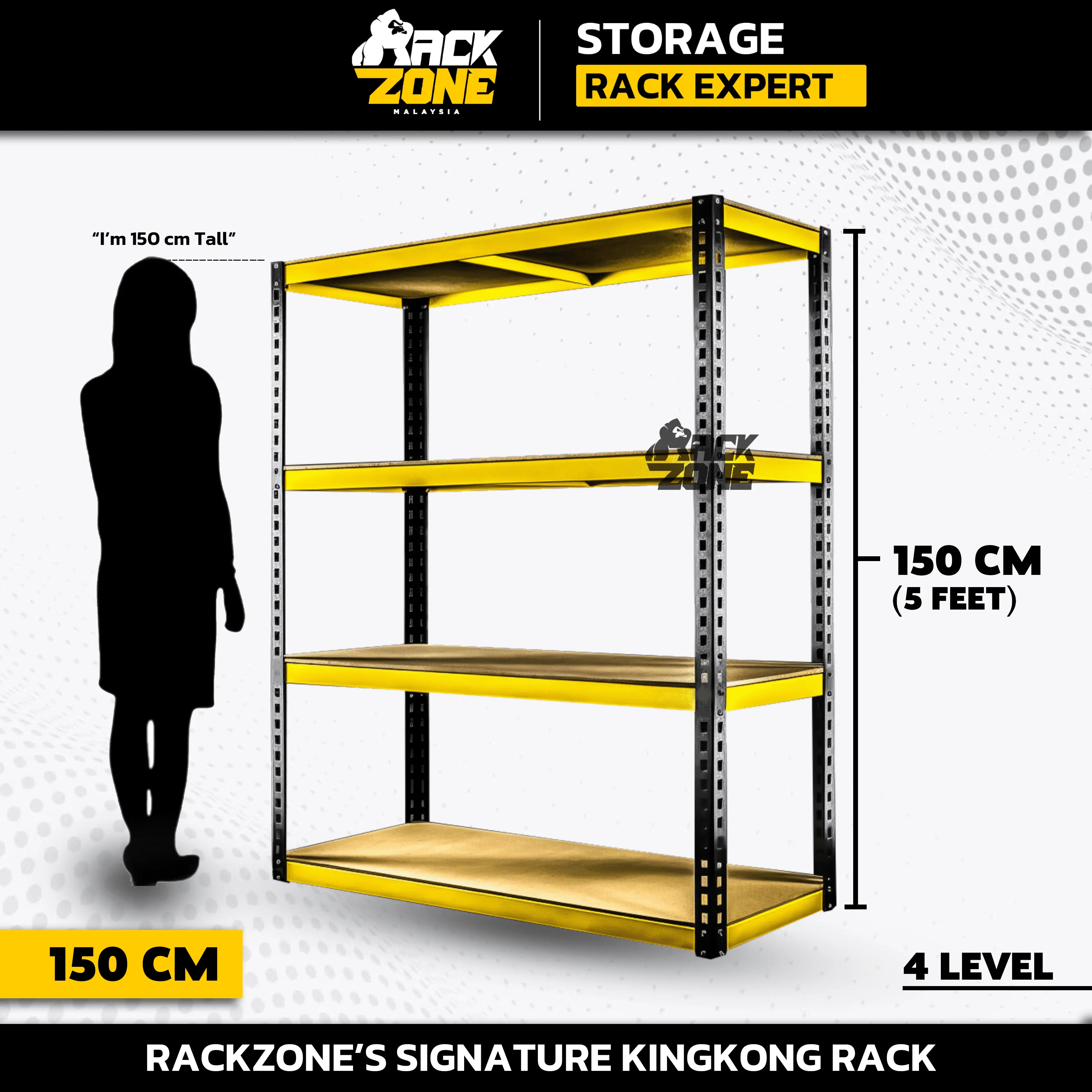 RackZone Signature Kingkong Rak Besi Bertingkat Boltless Shelves Rack ...