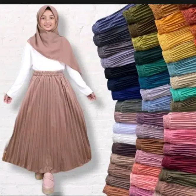 PAKET 4 PCS ROK PLISKET ANAK USIA 6-10 TAHUN Fashion 0