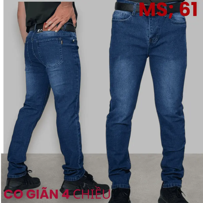 QUẦN JEAN NAM CO GIÃN 4 CHIỀU    Chất liệu bền đẹp, mềm mại, thoáng khí.  Thiết kế ôm vừa vặn, linh hoạt khi vận động.  Dễ phối đồ, phù hợp nhiều phong cách.  Túi tiện lợi, đường may tỉ mỉ.   Sở hữu ngay hôm nay! 3
