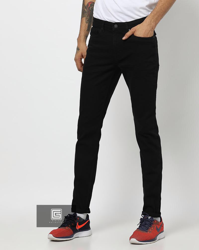 Product Introduction of Celana Jeans Pria Panjang Skinny Slim Fit Panjang Melar Hitam Polos 1