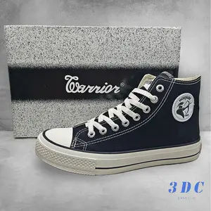 Sepatu Warrior Athena HC Black / White - Sepatu Sekolah Warrior Original