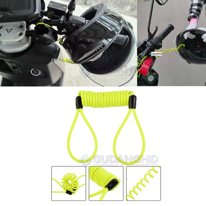 Gembok Alarm Anti Maling Cakram Kunci Alarm Motor Paket Bracket Kabel 2