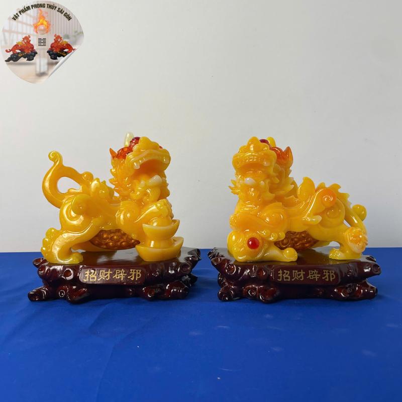 Cặp tỳ hưu 17cm ôm trứng trang trí  bàn thờ và nhà cửa Decor Decor Phòng Phòng Khách 2