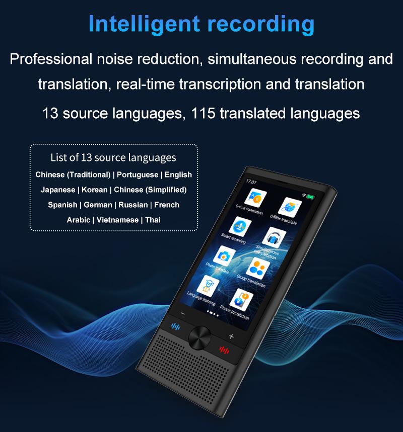 Product Introduction of Latham S10 Voice Translator 4G Network Chat GPT Multi-Language Intelligent Real-time Translation Device for Global Travel Learner 11