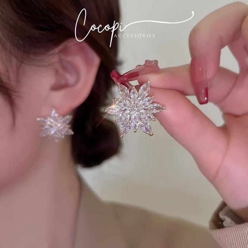 Bông tai nữ bông tuyết sang chảnh 1