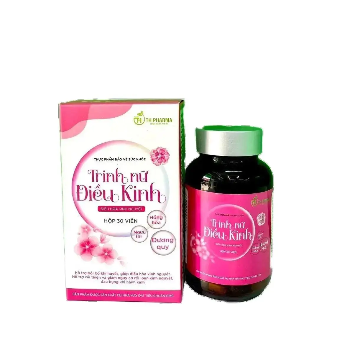 -Viên uống Điều Hoà Kinh Nguyệt, Hỗ trợ đều kinh bổ khí huyết, giảm đau bụng khi hành kinh, cải thiện kinh ít vón , không đều. 1 hộp 30 viên.