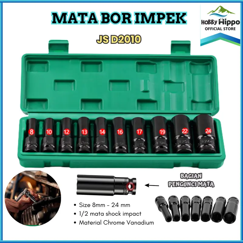 【COD】MATA BOR EXTENTION IMPACT SET 10PCS JS-D2010 0