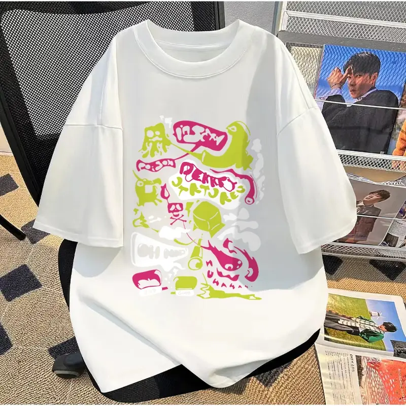 taniastore0 Adioa kaos oversize pria Hitam XXL |  graffiti monster l kaos pria distro original 100% Retro Style Tshirt Longgar Kaos Import baju t shirt pria 5