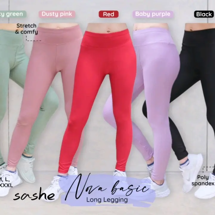 Nova Basic Long Legging Celana Panjang Olahraga Wanita Senam Aerobic Zumba