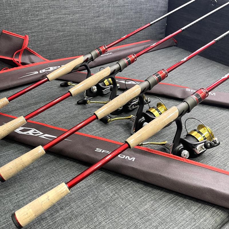 LK HÒA BỘ CẦN CÂU LURE LK HÒA VÀ MÁY RS - BỘ 2 SẢN PHẨM Bắt Cá Đi Câu Câu Cá Fishing Nam Carbon