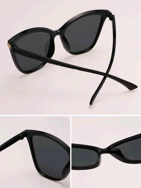 Unisex Square Frame Sunglasses, Simple Style Plain Color Sunglasses, Summer Outfits Trendy Casual Brown Sunglasses for Everyday Use, Modern Fashion Accessories for Outdoor Activities 3