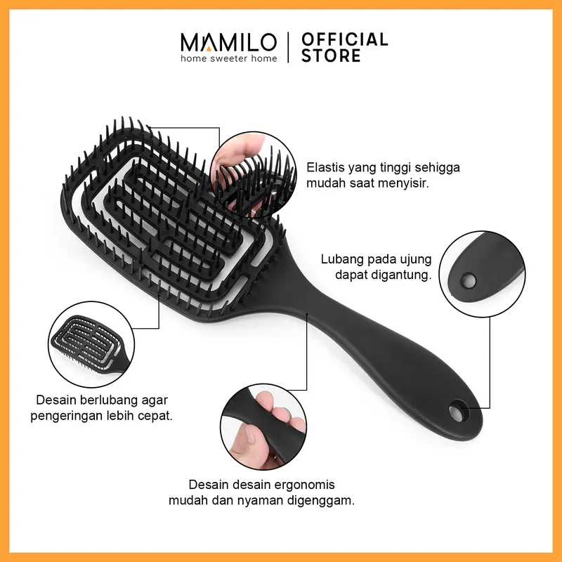 MAMILO Sisir Rambut Hair Style Comb Jumbo 1