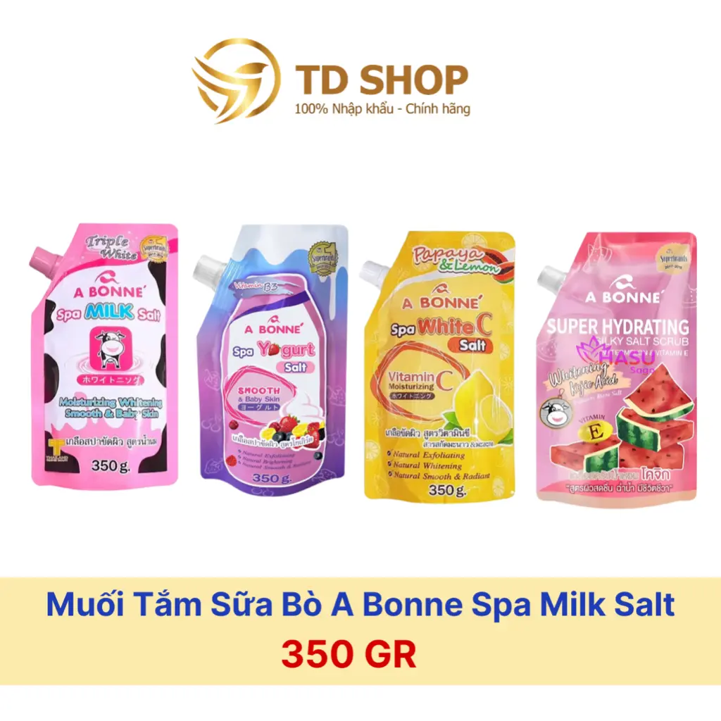 Muối Tắm Sữa Bò A Bonne Spa Milk Salt Tẩy Tế Bào Chết 350gr