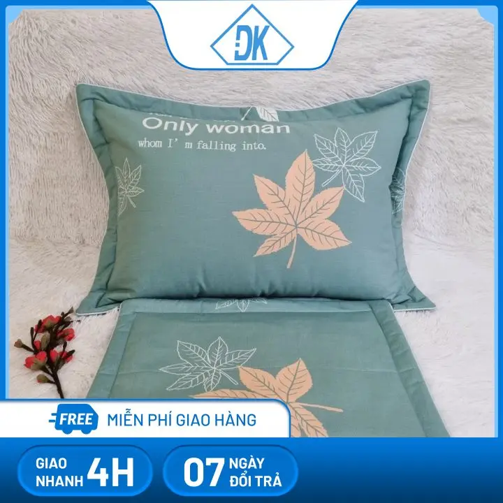 1 vỏ gối cotton nhung 50x70cm, chất vải chống nhăn chống xù lông, mịn mát giặt mau khô - Đăng Khoa 79 - áo gối - vo goi - ao goi - pillowcase 5