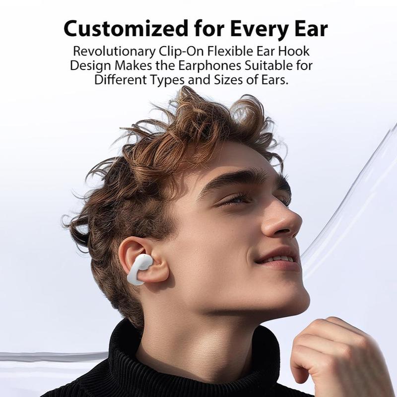 MINISO X29 Wireless Earphone, Clip-ear Design Earphone with Touch Control Display, Stereo Sound Wireless Earbuds for Sports, Gaming, Calling, Video, Headphones 2
