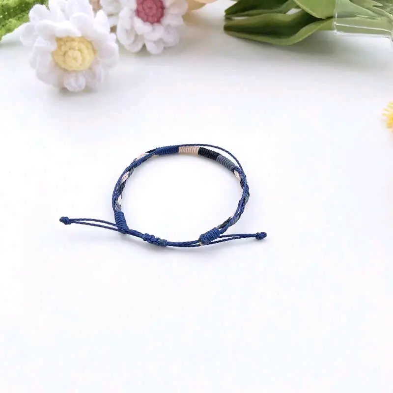 Vòng tay dây rút quấn tết 4 mix dây ,vòng tay đôi vòng tay handmadd