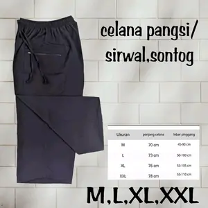 pangsi sirawal sontog 3/4 komparng pria dewasa cingkrang