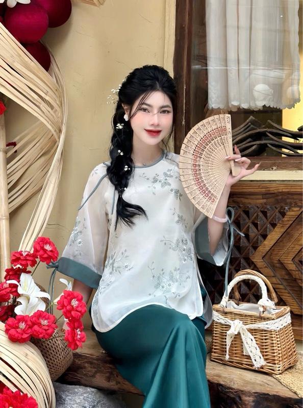 Product Introduction of Set tơ cát tường xinh cho nàng lễ chùa 3