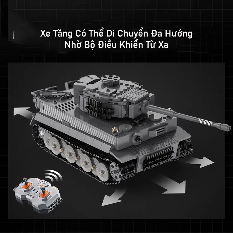 Đồ Chơi Lắp Ráp Technic Mô Hình Xe Tăng Chiến Đấu Điều Khiển Từ Xa RC Tiger Tank C61071 Với 925 Mảnh Ghép 5