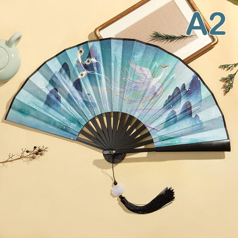 Product Introduction of Quạt Gấp, Phong Cách Trung Quốc Và Nhật Bản Mới, Chuôi Gỗ, Quạt Khiêu Vũ Cổ Điển Tua Rua Thanh Lịch, Quạt Nữ, Quà Tặng Thủ Công Nghệ Thuật Tiệc Tùng, Bộ Trang Trí Nhà Cửa 24
