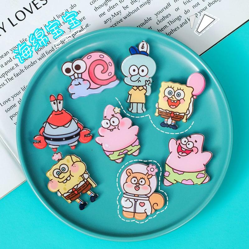 SET10 Ghim Cài Balo, Ghim Cài Quần Áo, Huy Hiệu Cài Balo Anime Cute, Ghim Pin Cài Cặp Nhân Vật BỌT BIỂN đồ 1k free ship