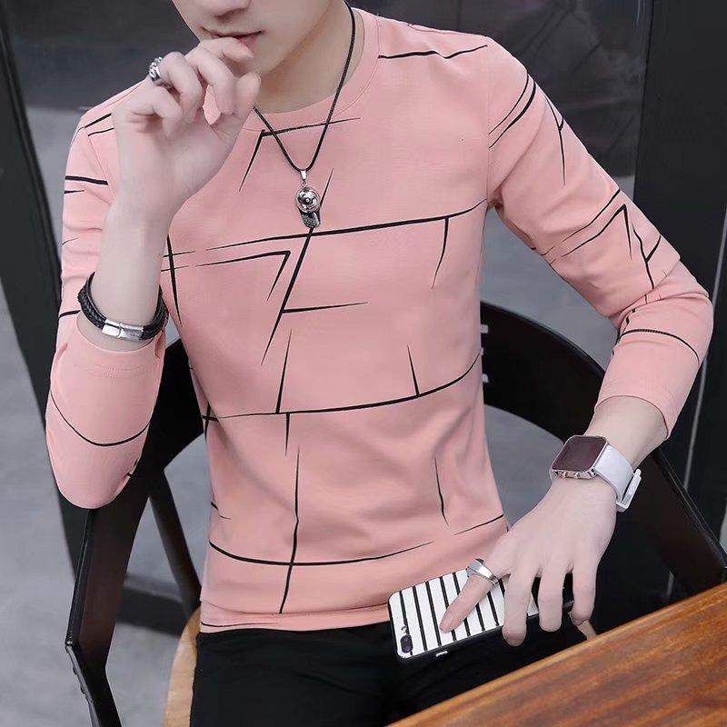 Product Introduction of Áo Thun Cho Nam, Ngủ Dài, Cổ Tròn, Xu Hướng Mới Thu Đông 2020, Áo Cơ Sở, Dáng Ôm, Phong Cách Hàn Quốc, Quần Áo Nỉ 14