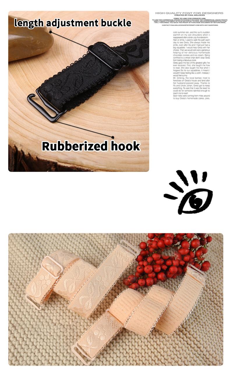 Product Introduction of Women Underwear Accessories Adjustable Bra Shoulder Strap Width 1.5-1.8cm Length 30-33cm Solid Color Slip Resistant Bra Straps Underwear Shoulder Strap 24