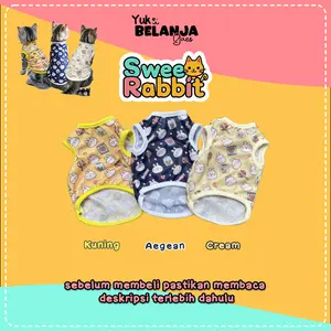 BAJU KUCING SERIES KAOS SWEET RABBIT TANK / BAJU KUCING MURAH SIZE S-XXL / YUKBELANJAGAES!