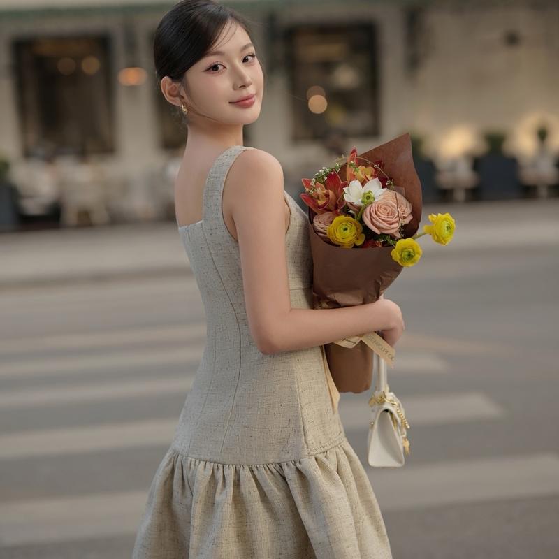 H.E.E - Sét váy Tweet dáng A cùng áo khoác rời (Elmer set) 2