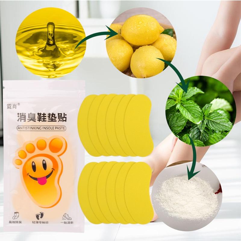 Product Introduction of 12/24/48Pcs Shoes Deodorant Sweat-Absorbing Sticker Deodorant Foot Odor Deodorant Sneaker Smell Fresh Insole Sterilization Sticker 22