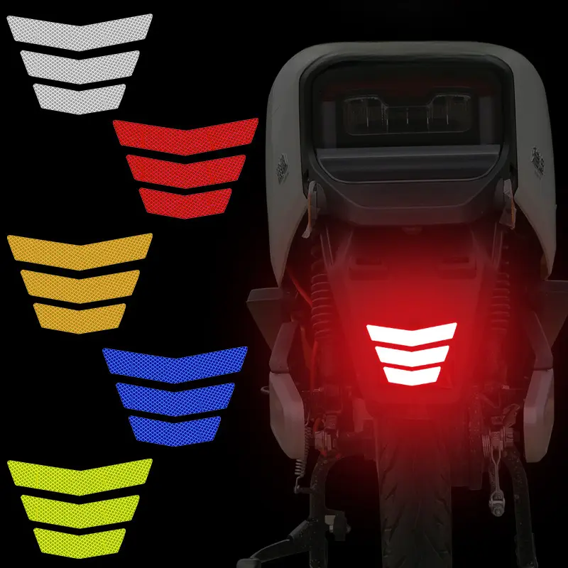 Mudguard Reflective Sticker Automobile Electric Battery Motorcycle Safety Warning Reflective Sign Decorative Sticker Arrow Line