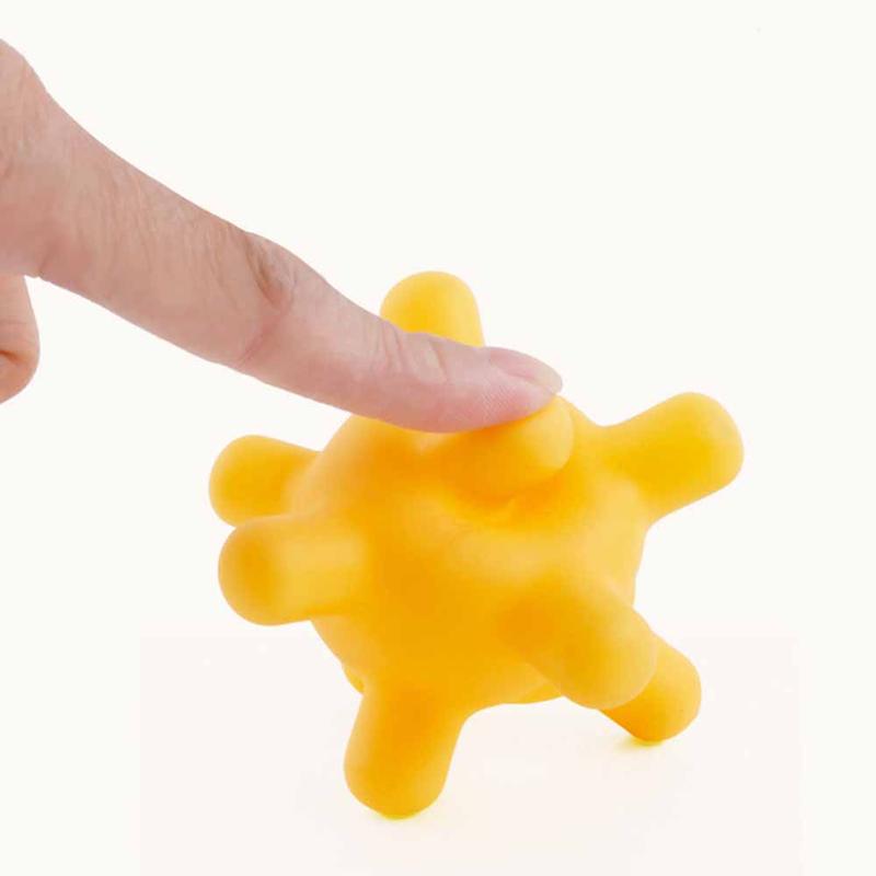 Product Introduction of Baby Hand Catching Bite Trainning Massage 6pcs Rubber Tactile Bath Infant Children Early Education Glue Soft Toy Balls 24