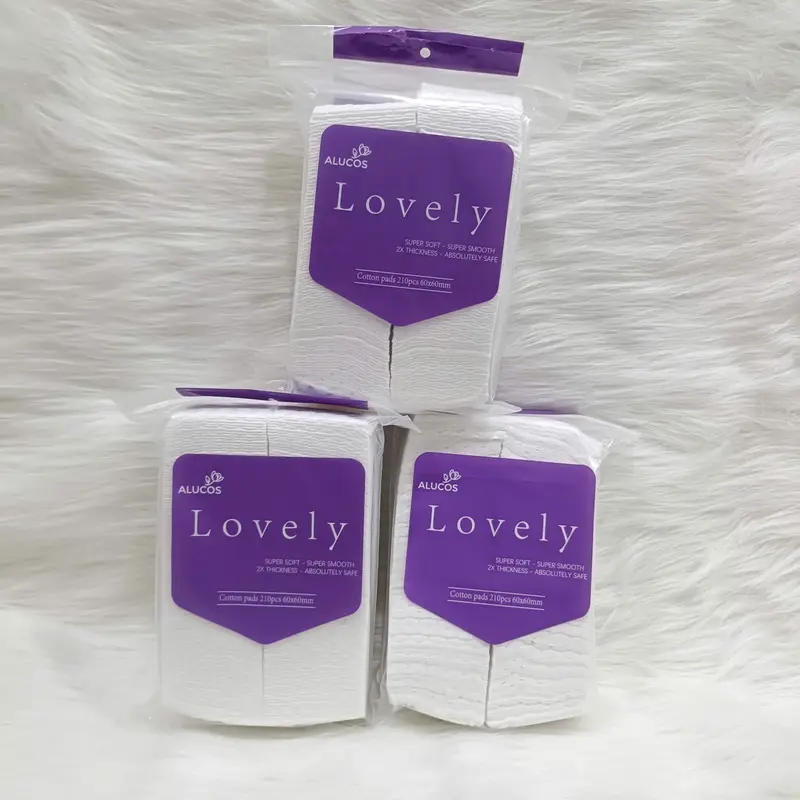 Bông Tẩy Trang Luxury 210 Miếng, 3 Lớp Mềm Mịn, Có Dập Viền, Bông Dai Hạn Chế Xơ Bông 4
