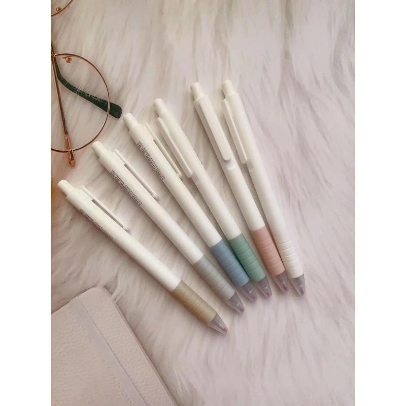 Gel Pen Pulpen 6PCS DAN 5PCSGel Retractable Tinta Hitam 0.5mm  /PULPEN GEL MEKANIK POLOS ISI /alat tulis murah 7