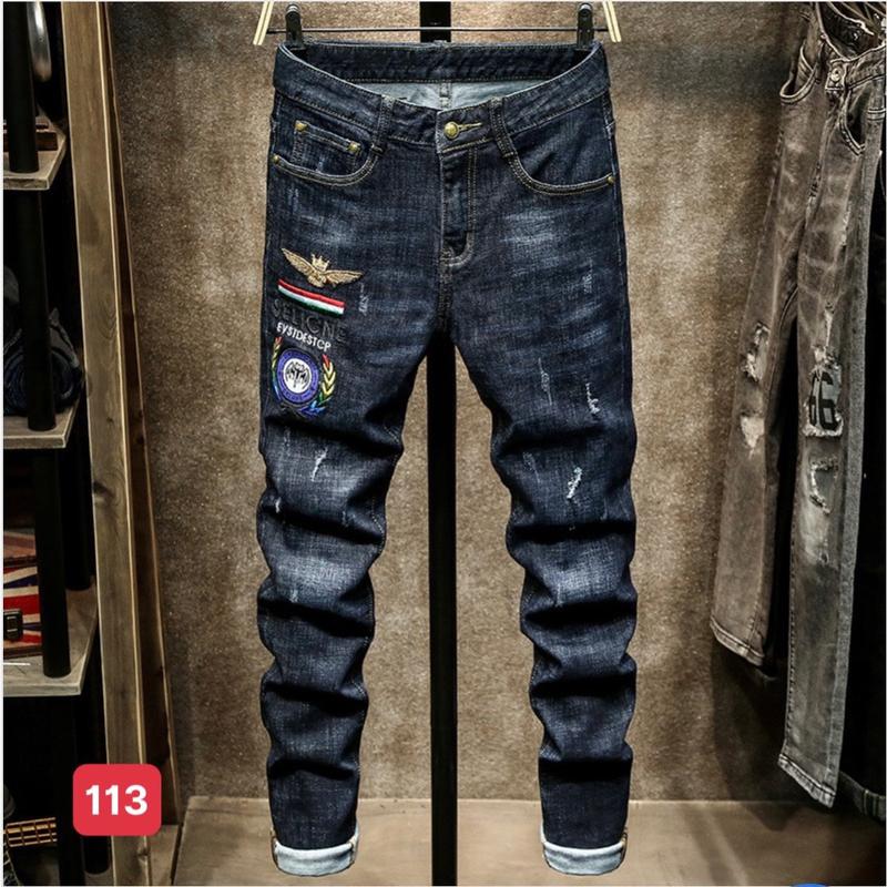 (HÀNG MỚI) Quần jean nam dài ống suông form slimfit rách nhẹ gối co giãn đa chiều Menswear Pants Cotton 3